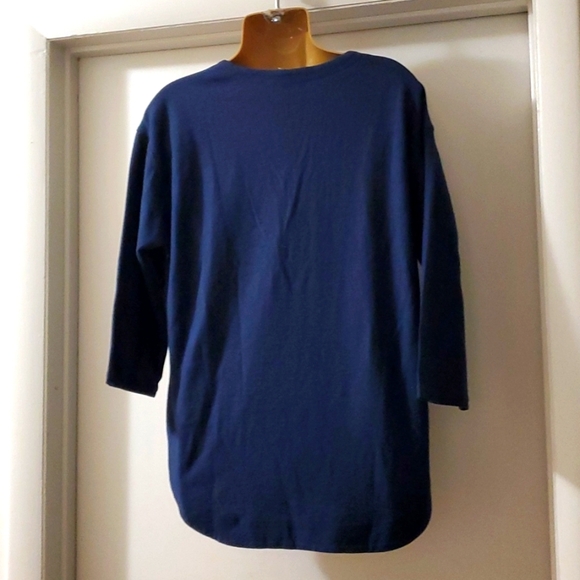 Madewell Women Blue Libra Lace-Up Tee S - Picture 2 of 5